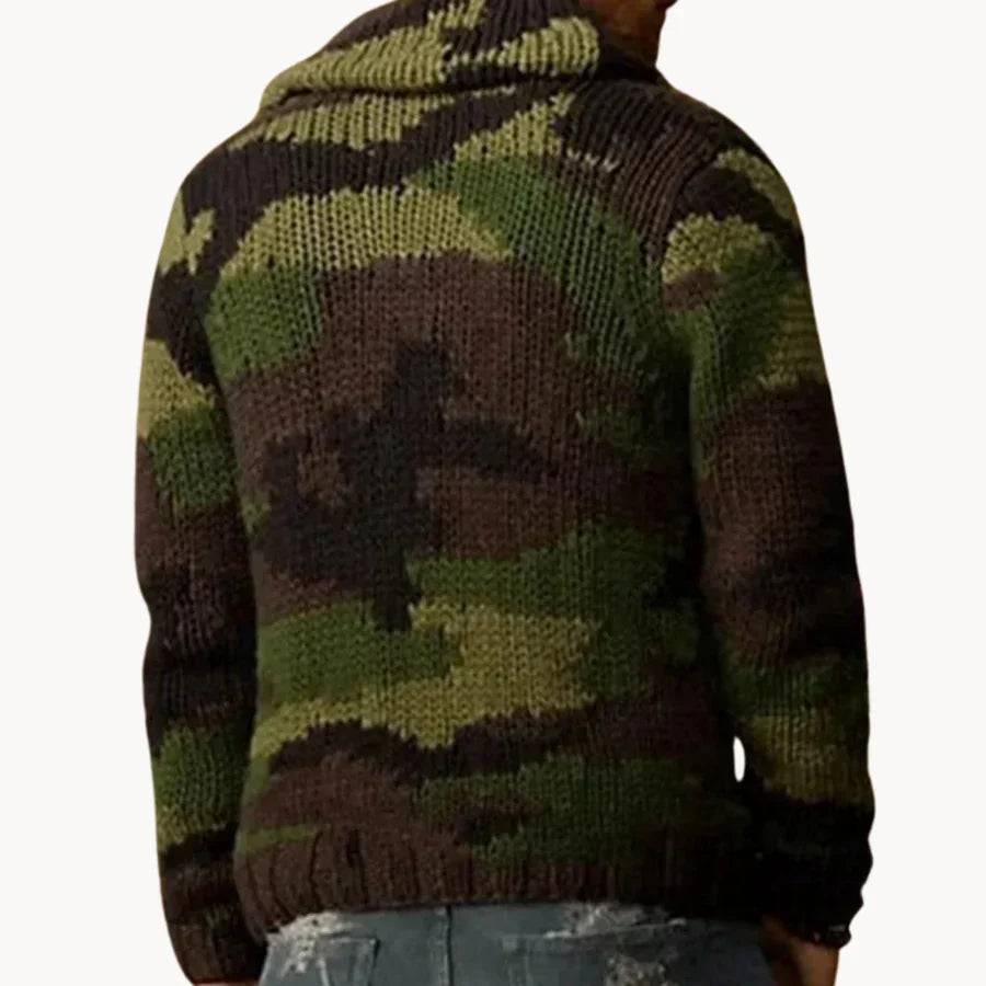 Camouflage - cool herrevest med camo strik design