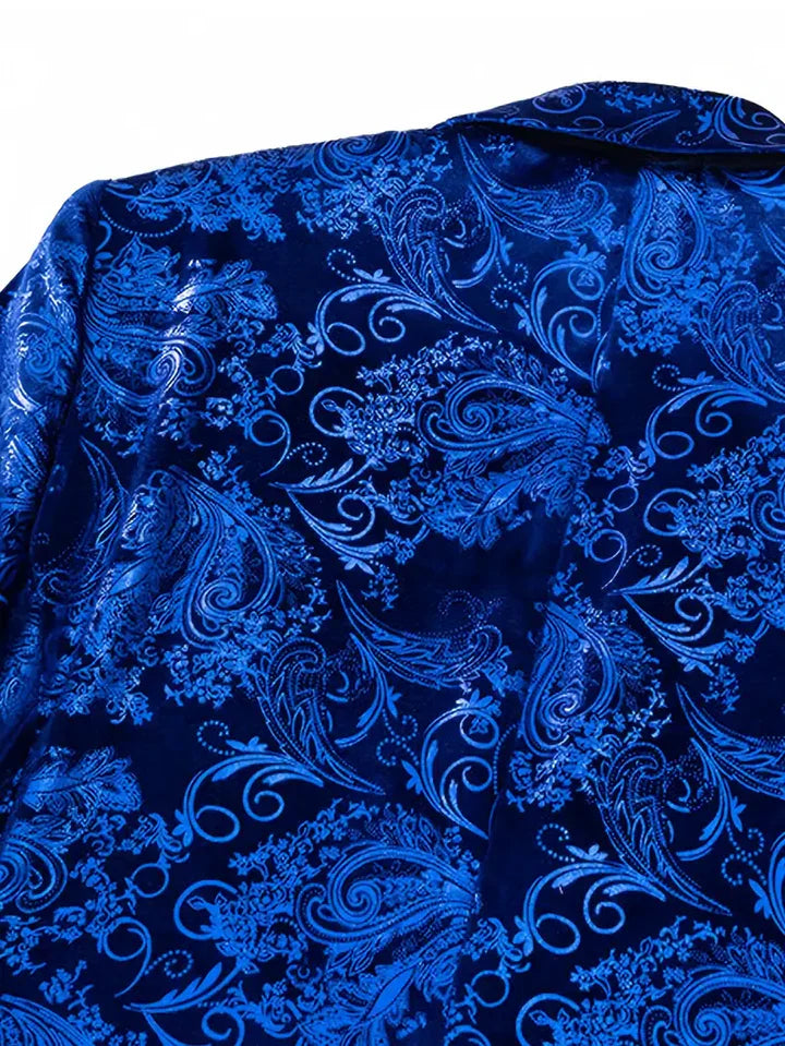 Stilfuld og elegant herreblazer i barokmønster