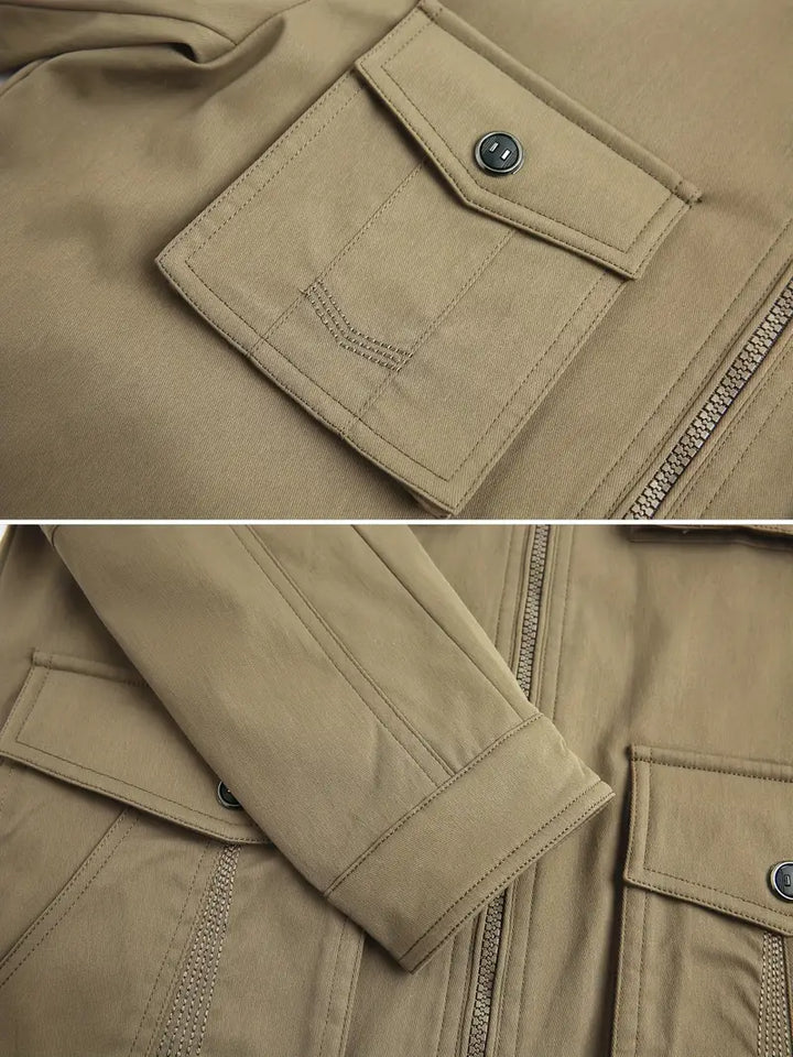 Robust og vejrbestandig herre udendørsjakke af nylon