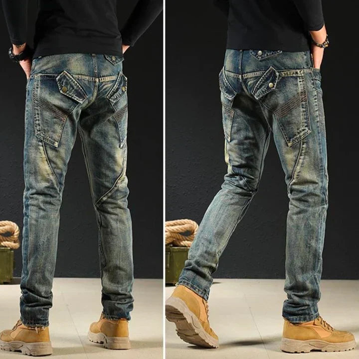 Johannes - klassiske denimjeans med lapper