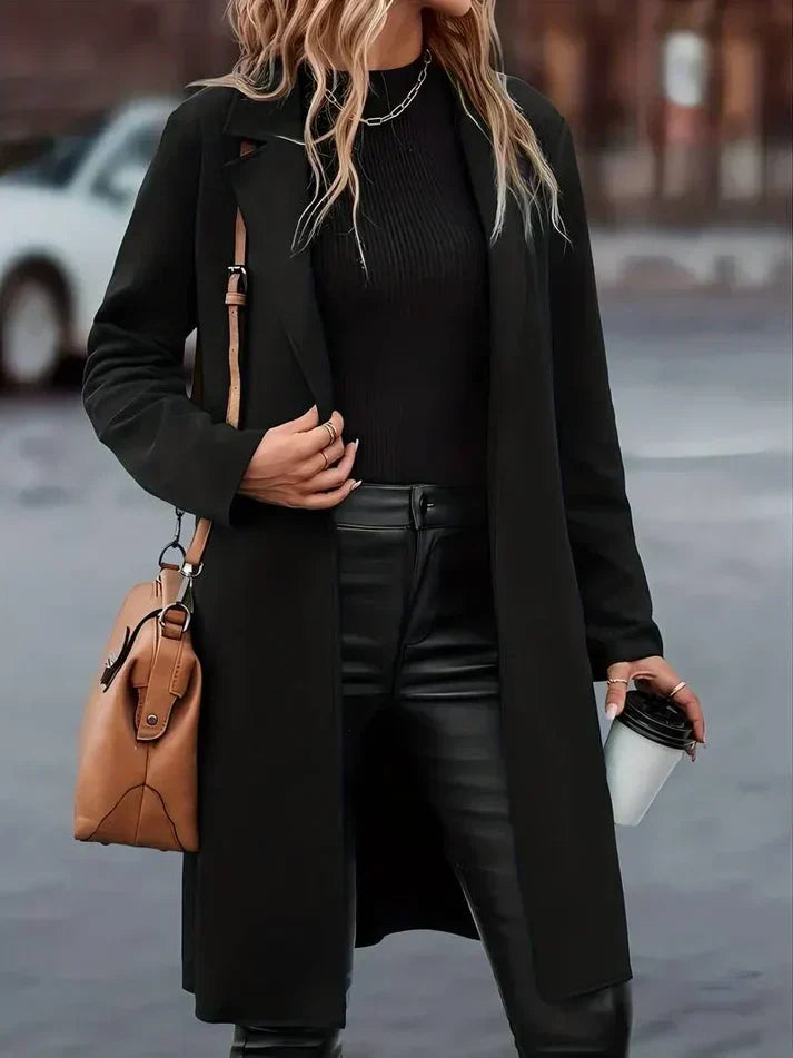 Elegant frakkesofa til kvinder: stilfuldt design til efterår og vinter