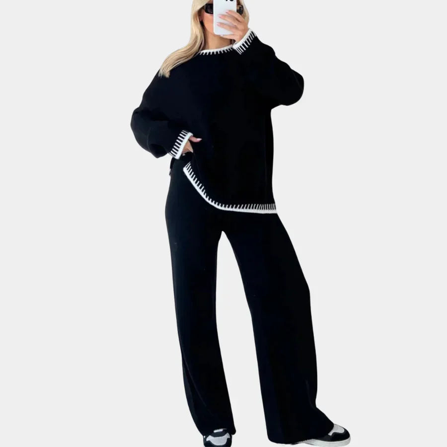 Eloisa - elegant todelt strikket sæt til kvinder