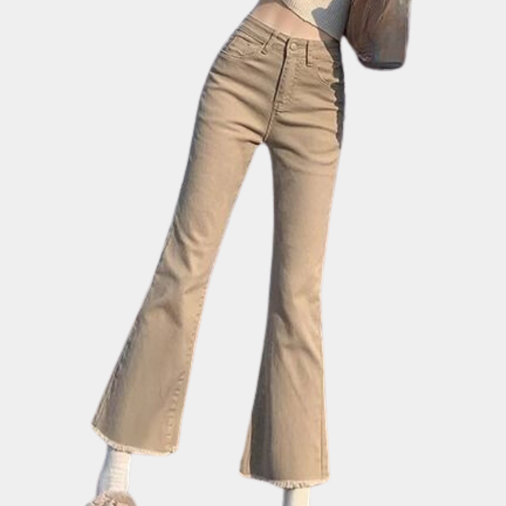 Trendige damen-flared jeans