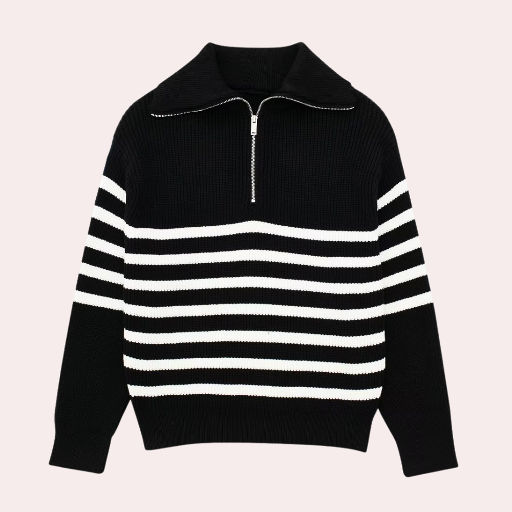 Chic - dametrøje med moderigtig lynlås