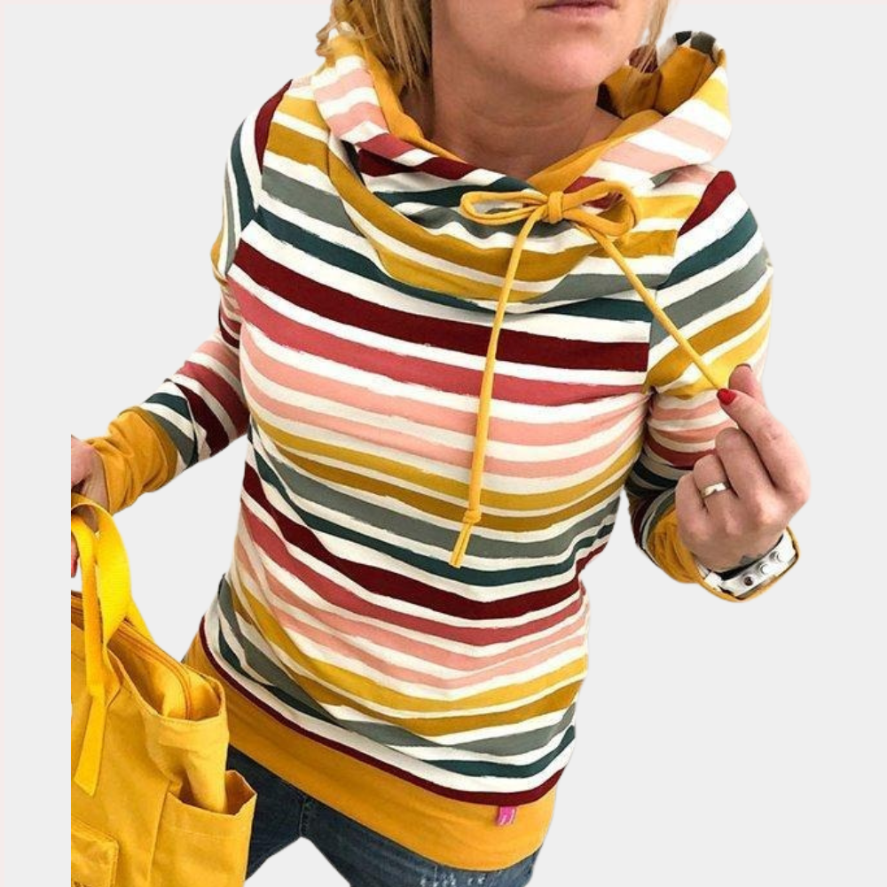 Sanias - trendy stribet dametrøje for et moderigtigt look