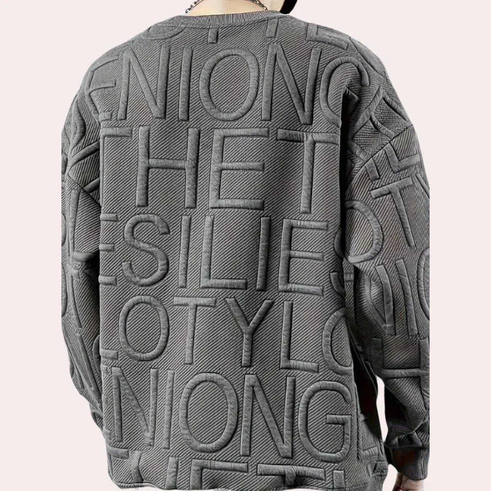 Rolf - herresweater med reliefstruktur