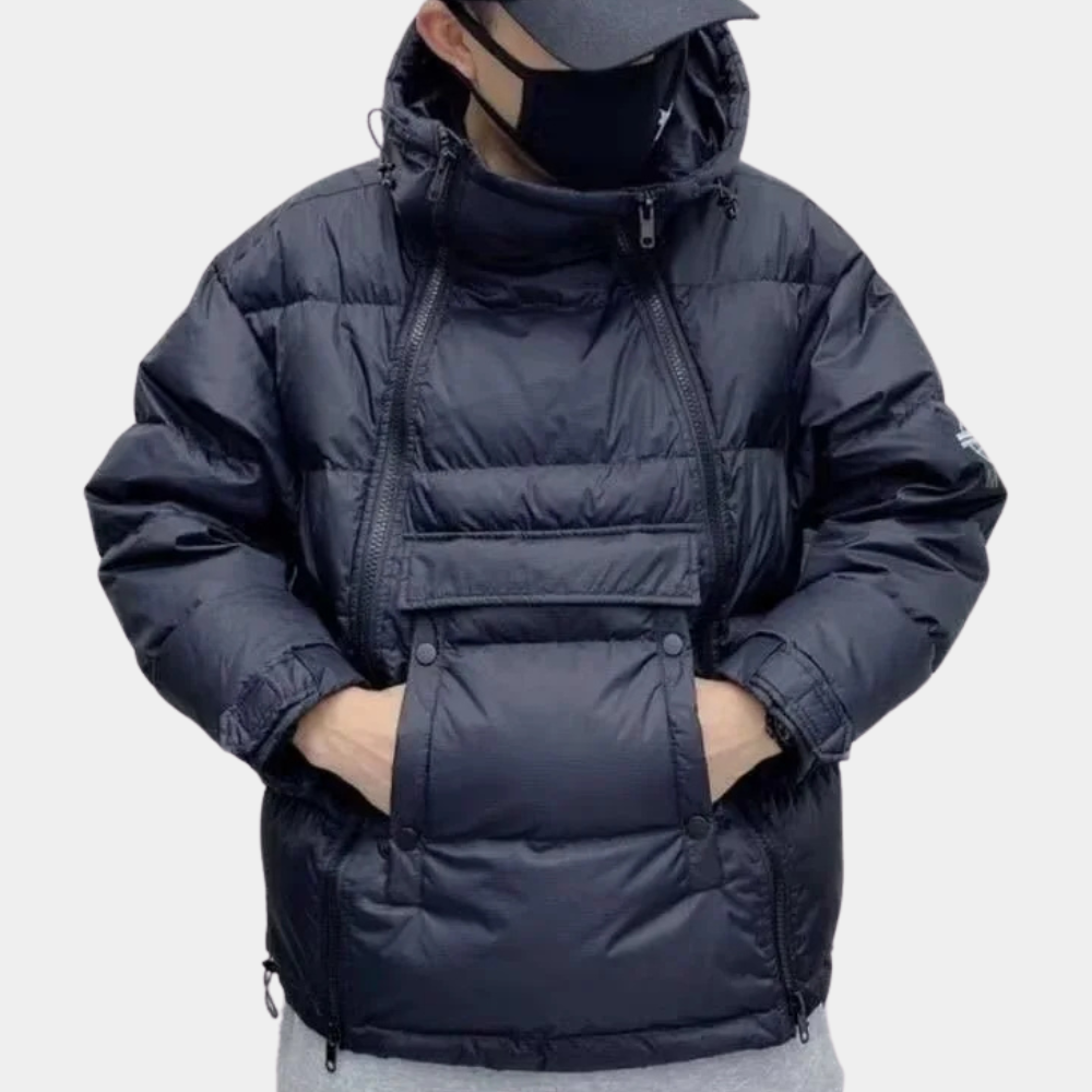 Moderigtig herrekomfortjakke med quiltet mønster