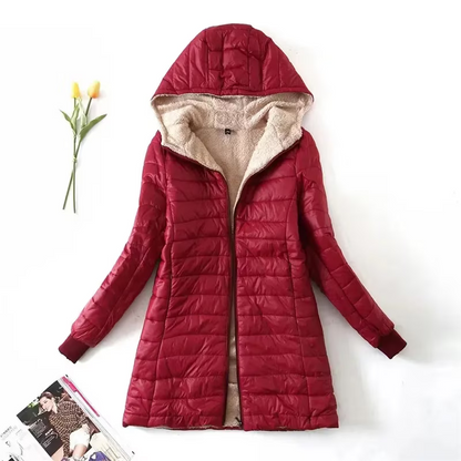 Elysiane lange jas - lichtgewicht damesjack met fleece inleg voor de winter