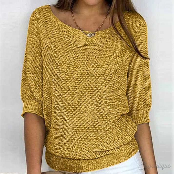 Erin sweater | stilfuld krydsstrikket sweater til kvinder