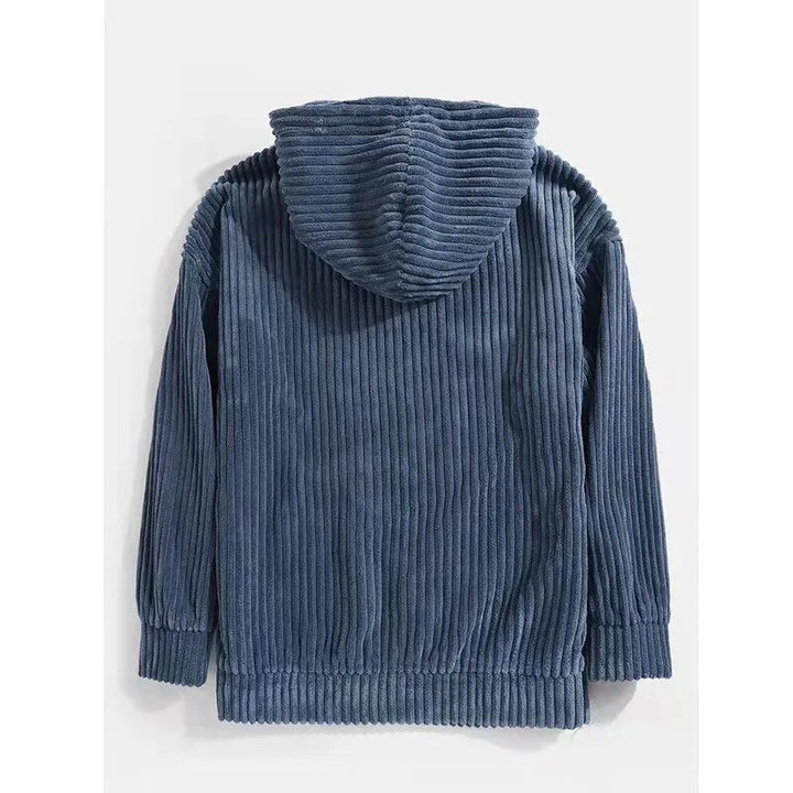 Fløjlsjakke med hætte i høj kvalitet til mænd