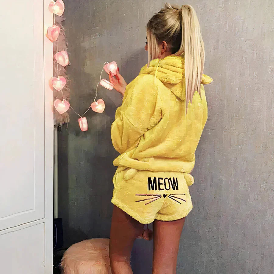 Marie - pyjamas top og shorts sæt til kvinder