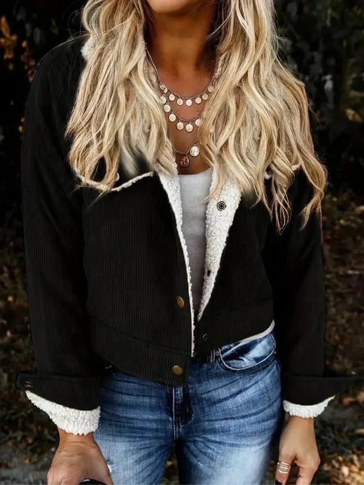 Loraine fløjlsjakke | fleeceforet vinterjakke til kvinder