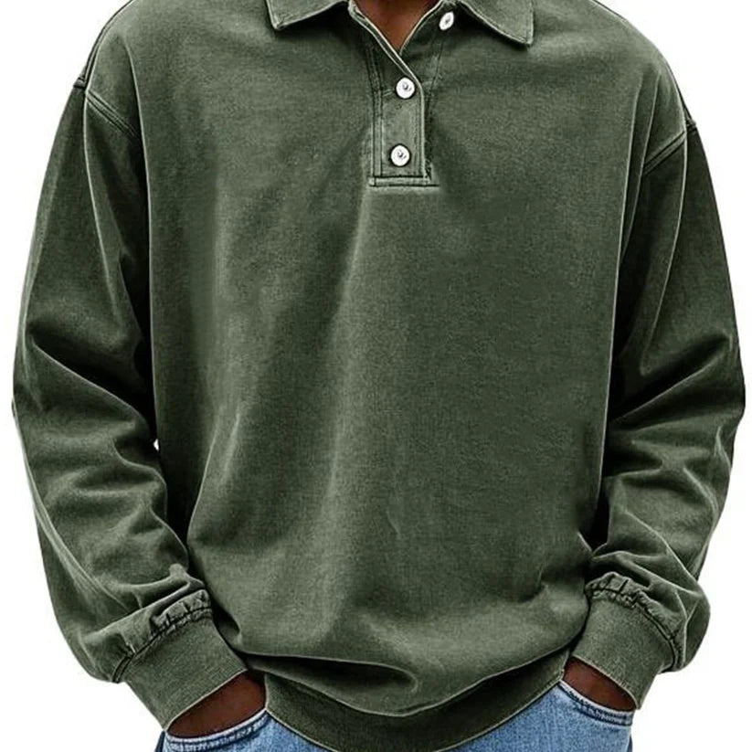 Lukas – poloshirt med lange ærmer og ribkantede manchetter