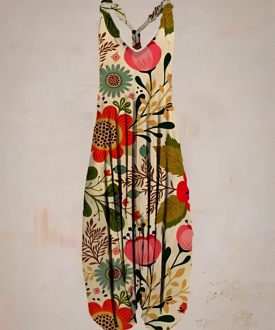 Lisa - printet boho jumpsuit til kvinder