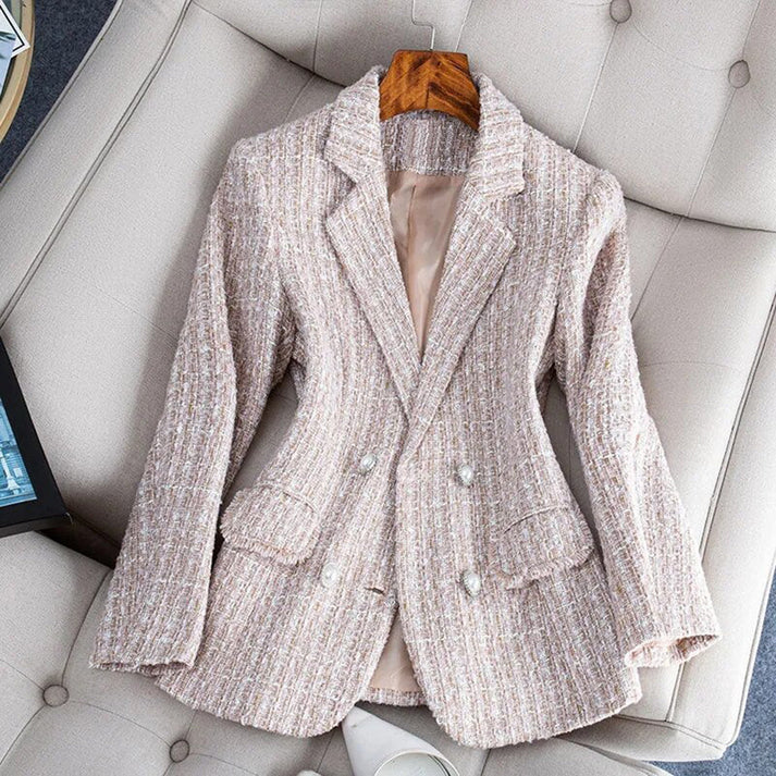 Saskia | elegant tweed blazer til kvinder