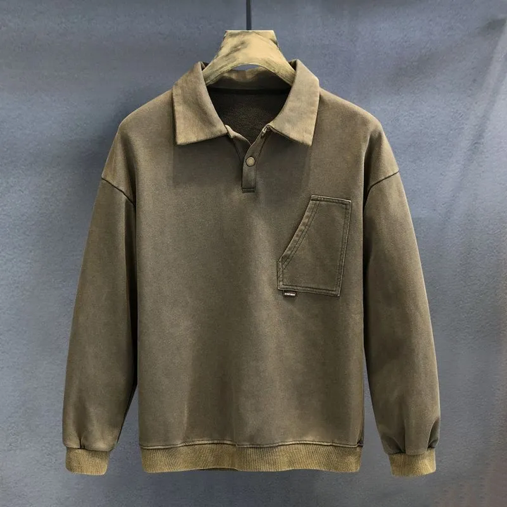 Elegant langærmet polo til mænd - komfortabel og stilfuld