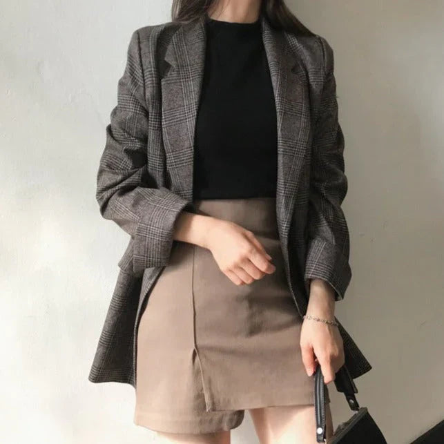 Flina - blazer med ternet jakke