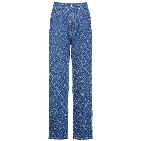 Luca - diamantformede jeans med høj talje