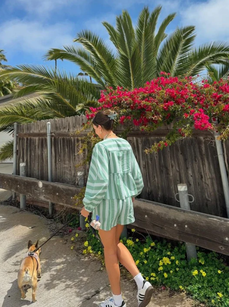 Elegant stribet sommerhat til kvinder