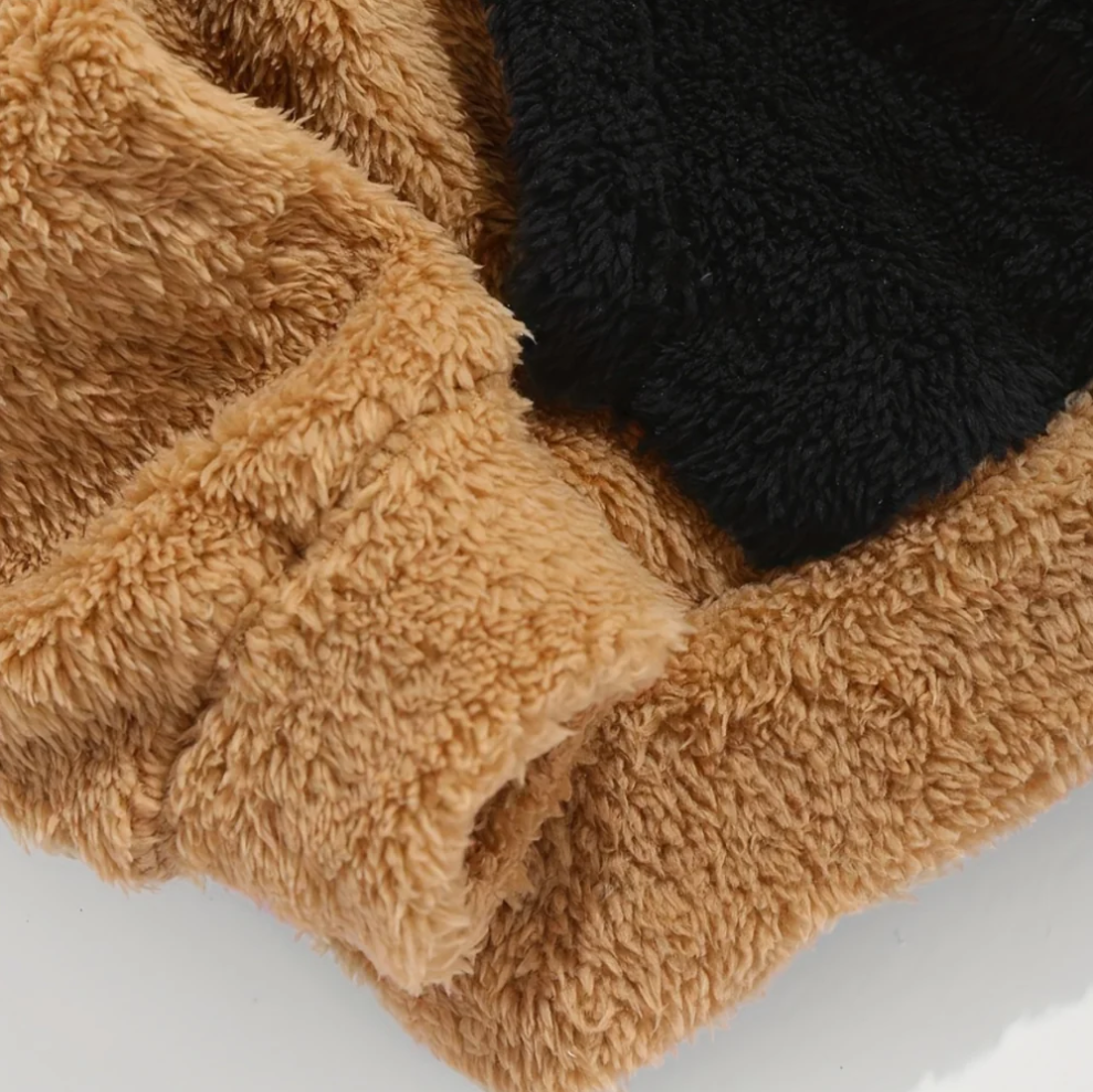 Balasz - tofarvet fluffy hættetrøje til mænd