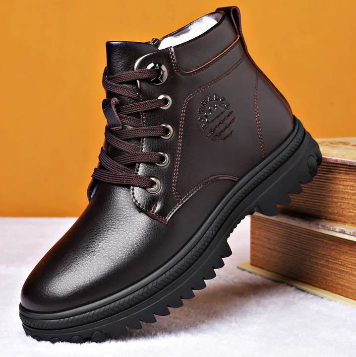 Vinterstøvler - varme, vandtætte herrestøvler lavet af læder