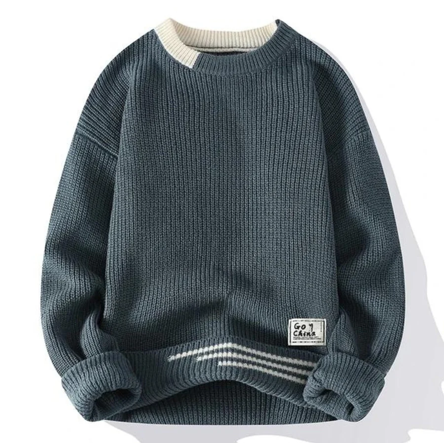 Weicher strickpullover für männer
