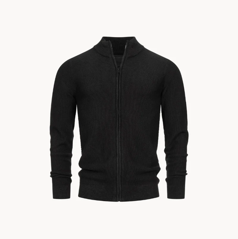 Tobias | stilfuld komfortabel herresweater med lynlås