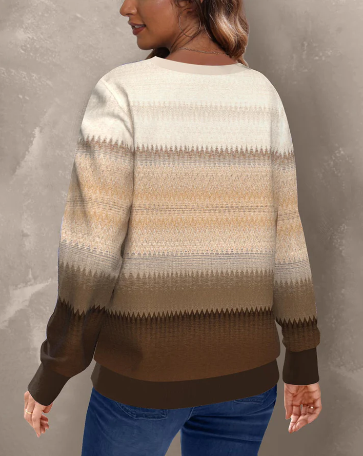 Leah - stribet dametrøje