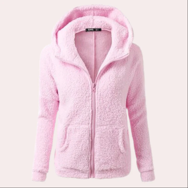 Yllva - vinterfrakke til kvinder med hætte, knapper og langt snit