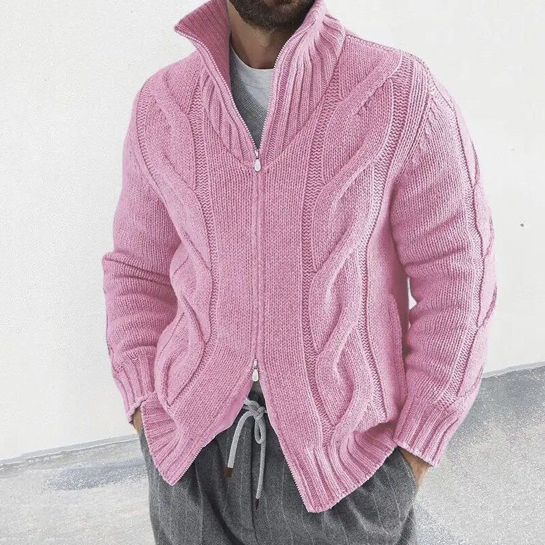 Strikket herrecardigan i høj kvalitet - elegant og varm