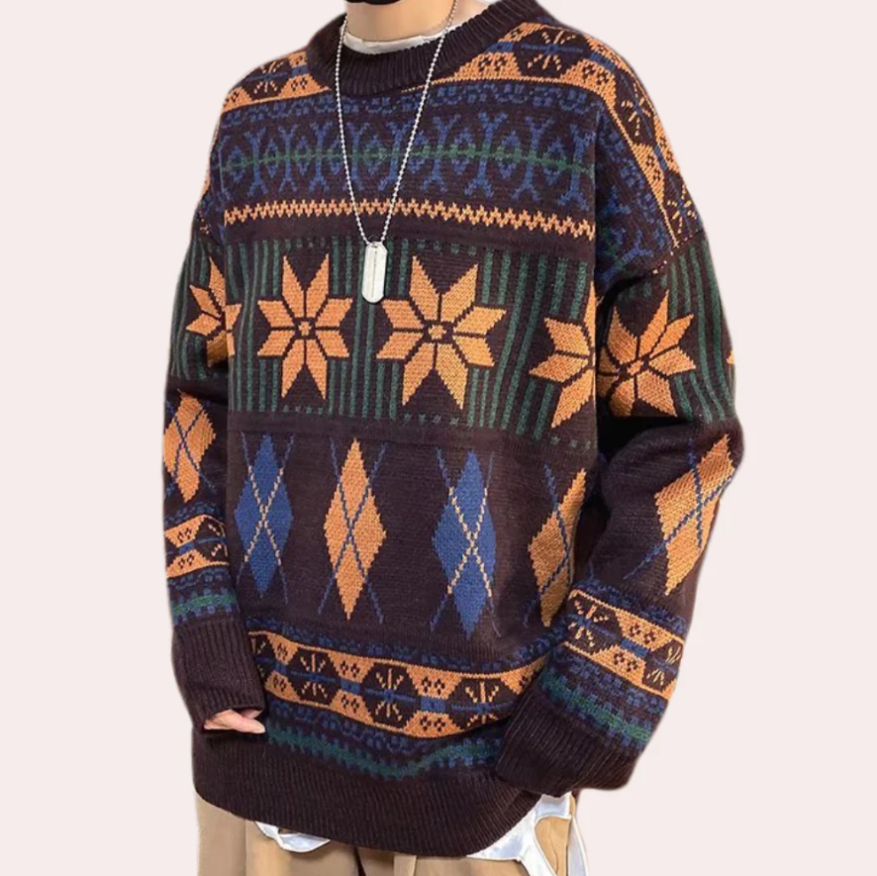 Nicusor – moderigtig oversized strikket herresweater