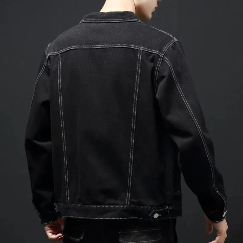 Darcio - vinter denimjakke med knapper til mænd