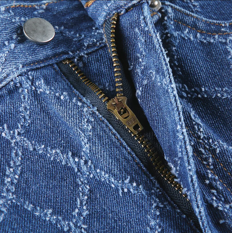 Luca - diamantformede jeans med høj talje