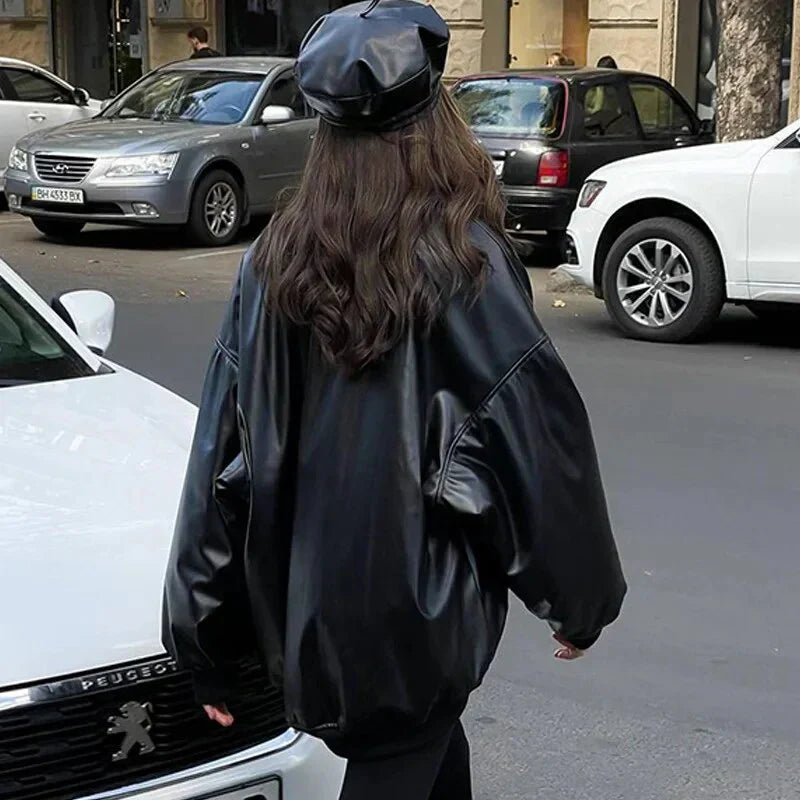 Scarlett - løs motor læderjakke