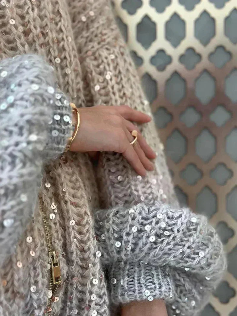 Cassidy | glitrende silke cardigan