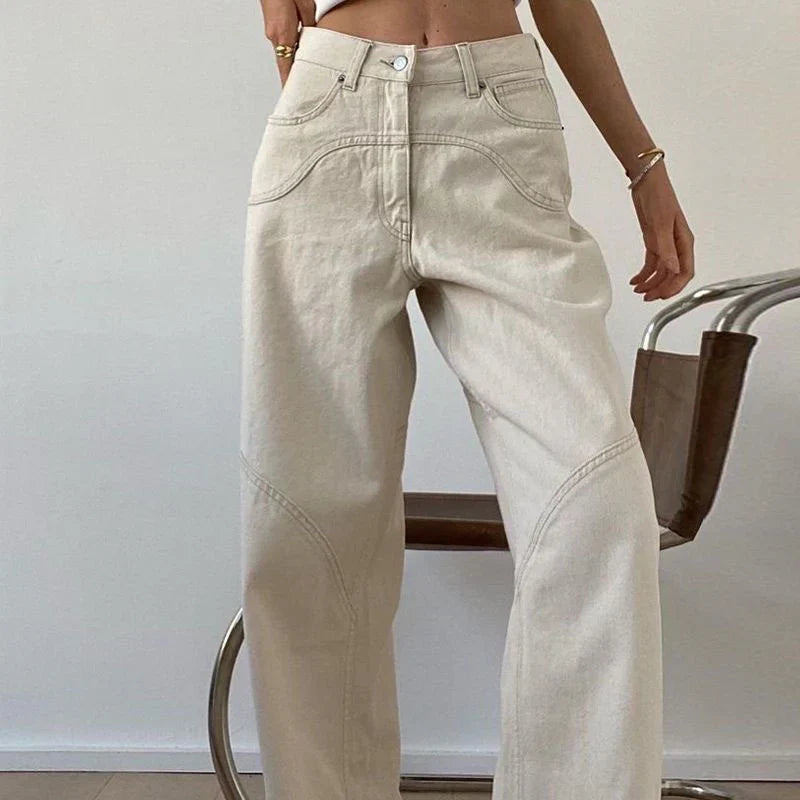 Shelia - alsidige straight baggy jeans