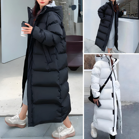 Vand- og vindtæt lang jakke