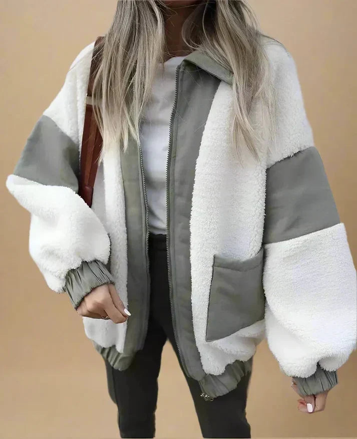 Varme fleecejakker med knapper og lynlås til kvinder