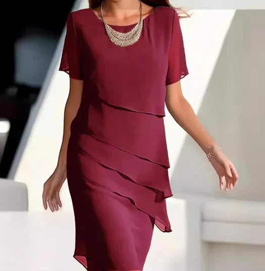 Andrea - mini robe unie sans manches marineblå