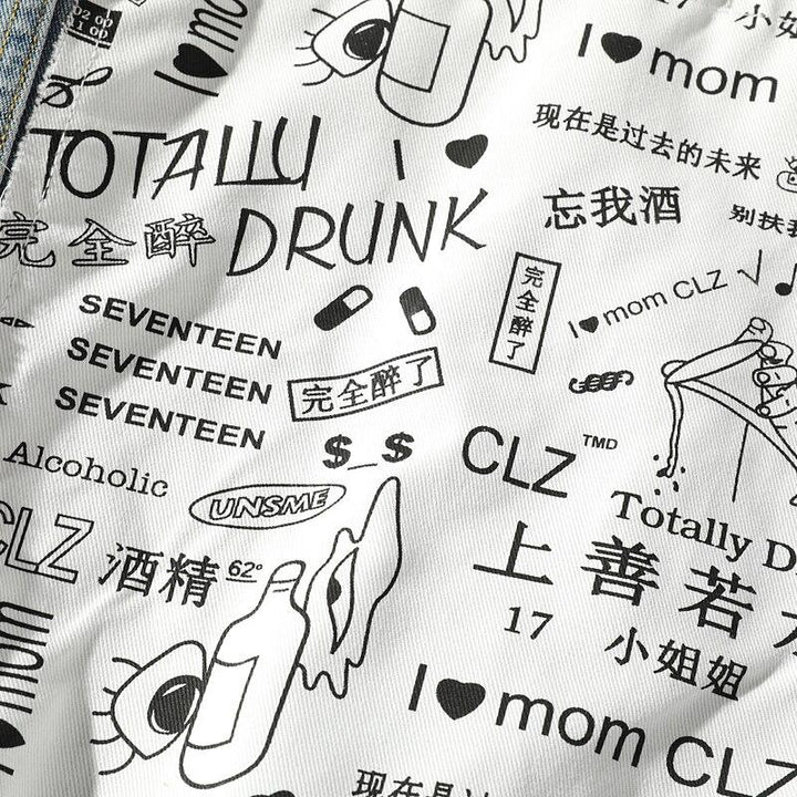 Mesha - denimjakke til mænd med patch på ryggen