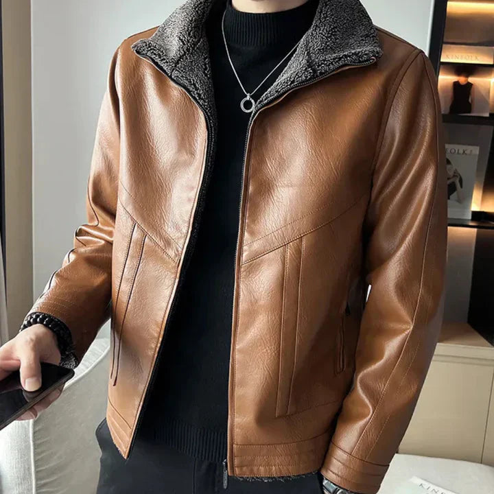 Trendy afslappet motorcykeljakke til mænd