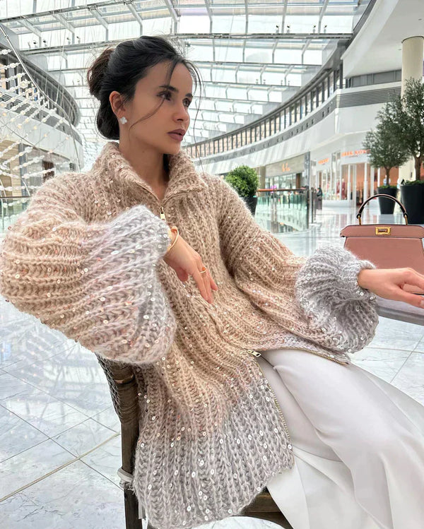 Clara - den elegante, glitrende silkecardigan