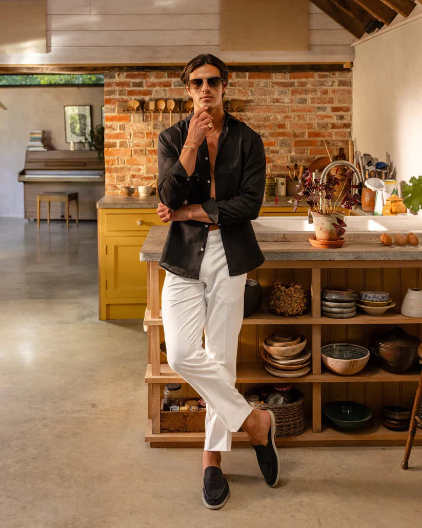 Nikky - hørskjorte sort