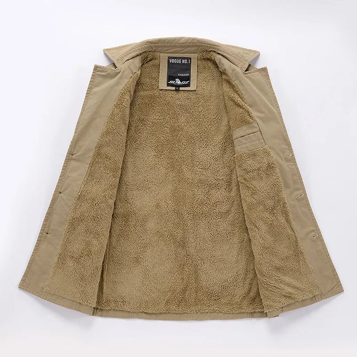 Lodewijk - elegant isoleret lang trenchcoat til mænd