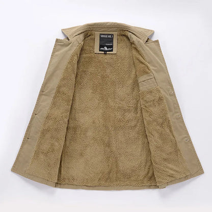 Lodewijk - elegant isoleret lang trenchcoat til mænd