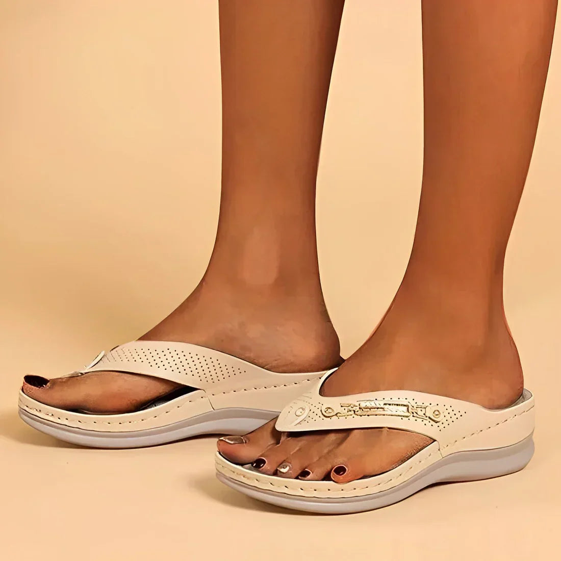 Hatty - blødt polstrede flip-flop sandaler