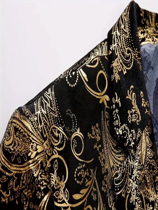 Stilfuld og elegant herreblazer i barokmønster