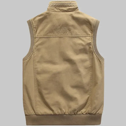 Vintage multi-pocket brugsvest til mænd