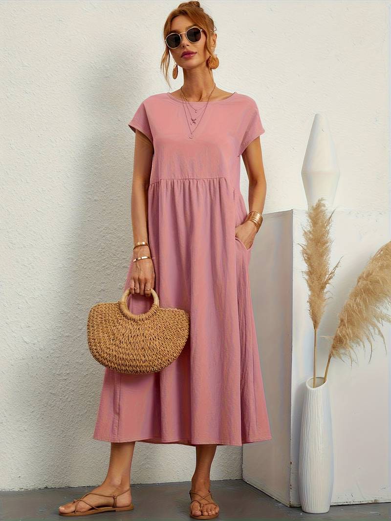 Emily – klassisk design med rund hals til forår og sommer