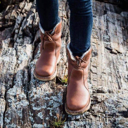 Helena - bottes en cuir doublées de laine pour femmes